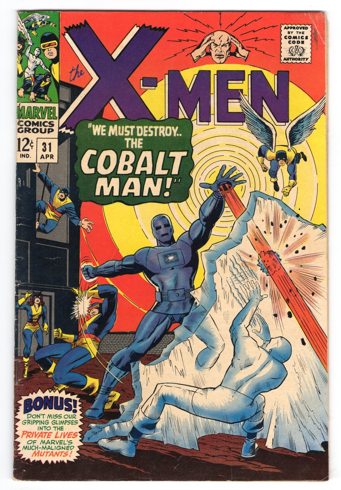 X-Men 31 1967 Marvel Comics VG+ 4.5 1st App Cobalt Man Marvel Girl Cyclops Beast