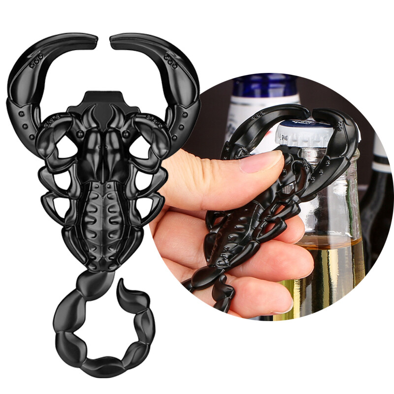 Unique Black 3D Scorpion Beer Wine Bottle Opener Crafts Bottle Corkscrew Gifts