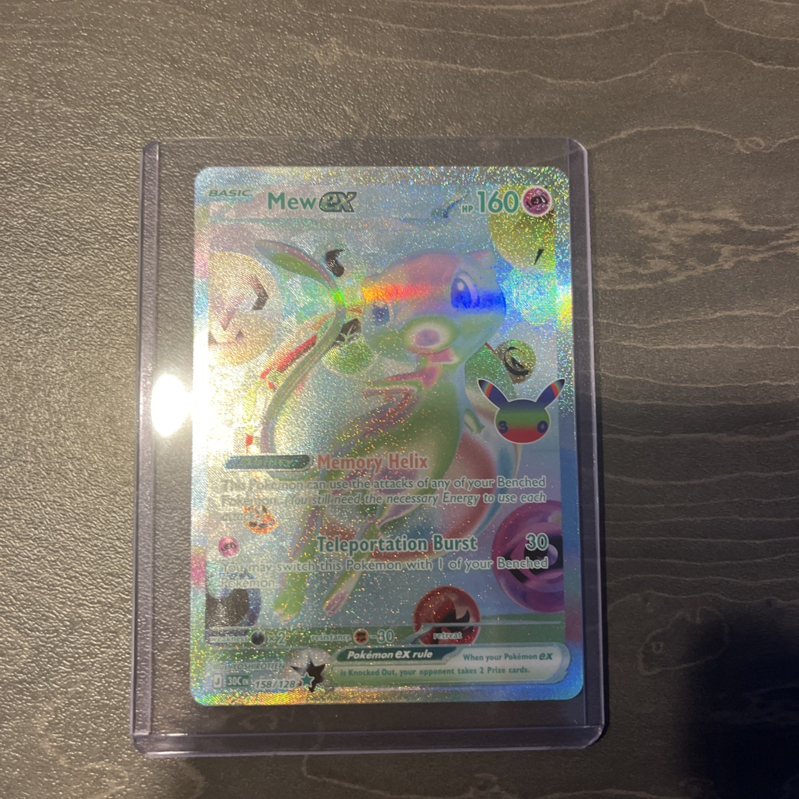Mew Ex 158/128 Futuristic Rare Pokémon 30th Celebration
