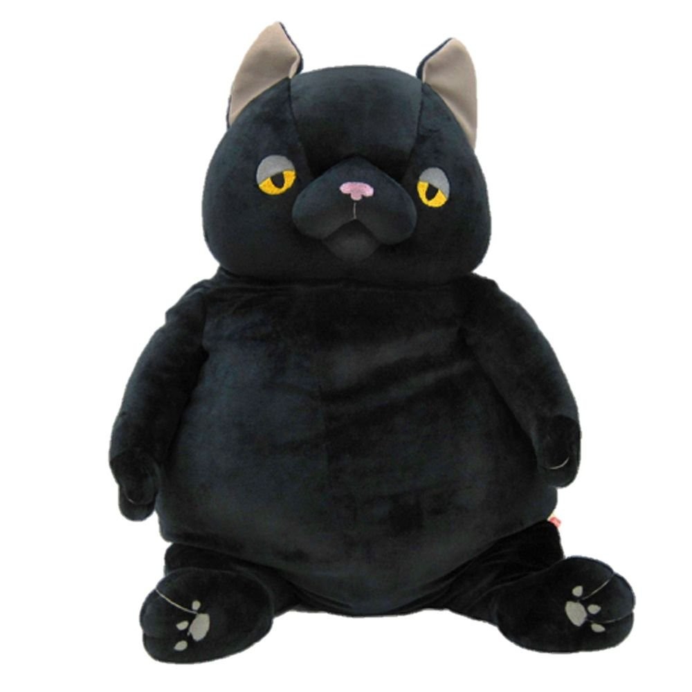 Shinada Global Mochi series Mochi Neko Black (XL) 35×35×50cm Stuffed Toy