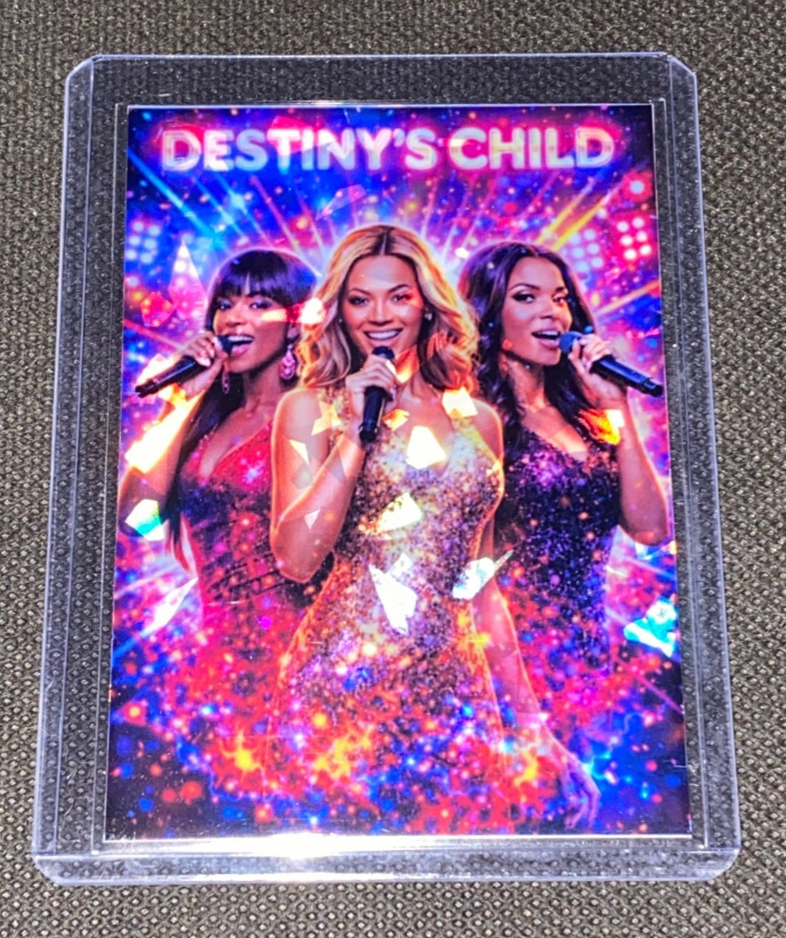 Destiny\'s Child Custom Holofoil Refractor Pop Card