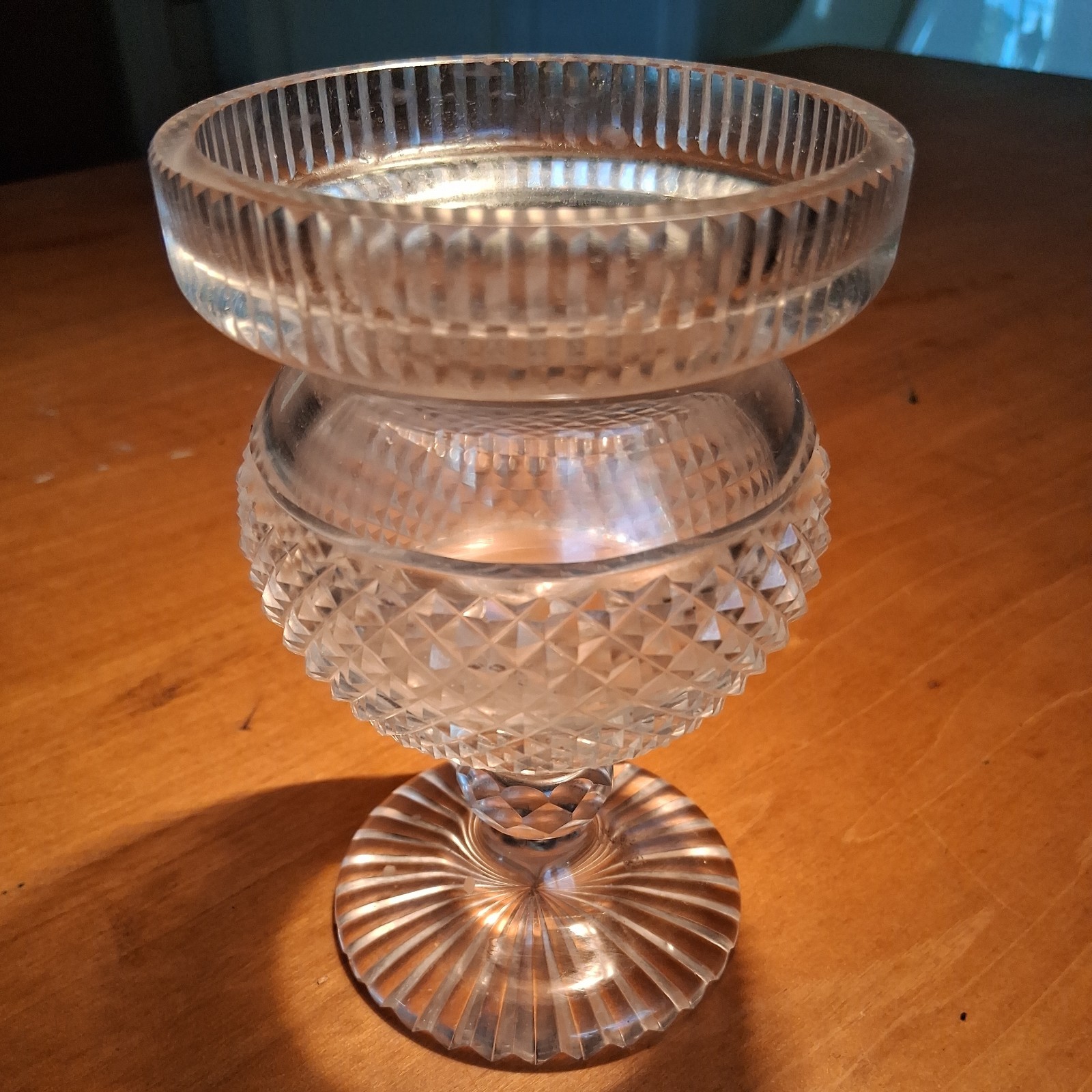 Antique ANGLO IRISH Crystal Georgian  SWEETMEAT JAR