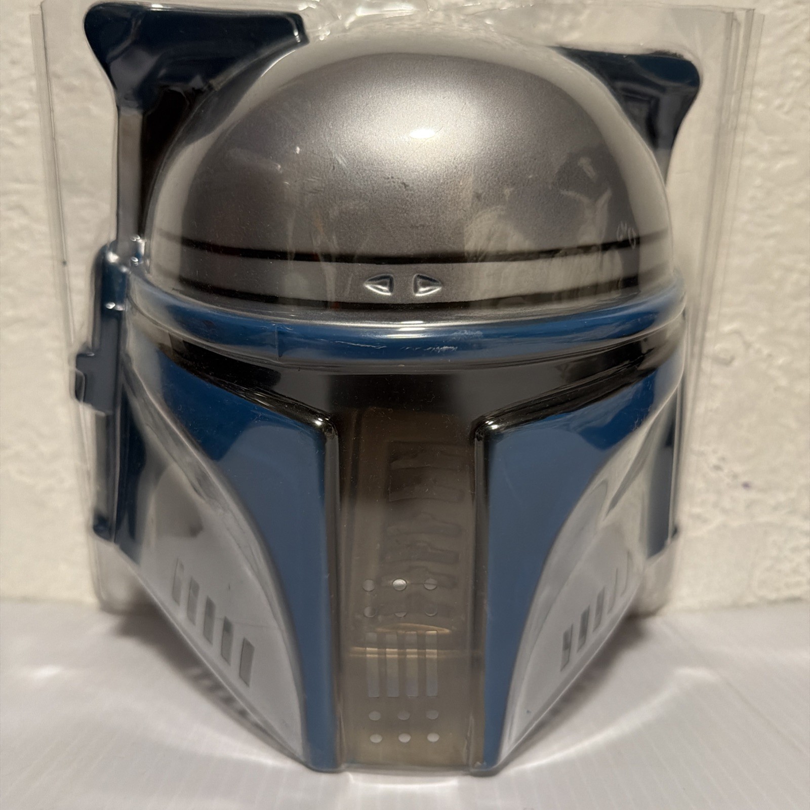 Star Wars Jango Fett Helmet 2007 LFL Blue Silver Costume Mask Original Package