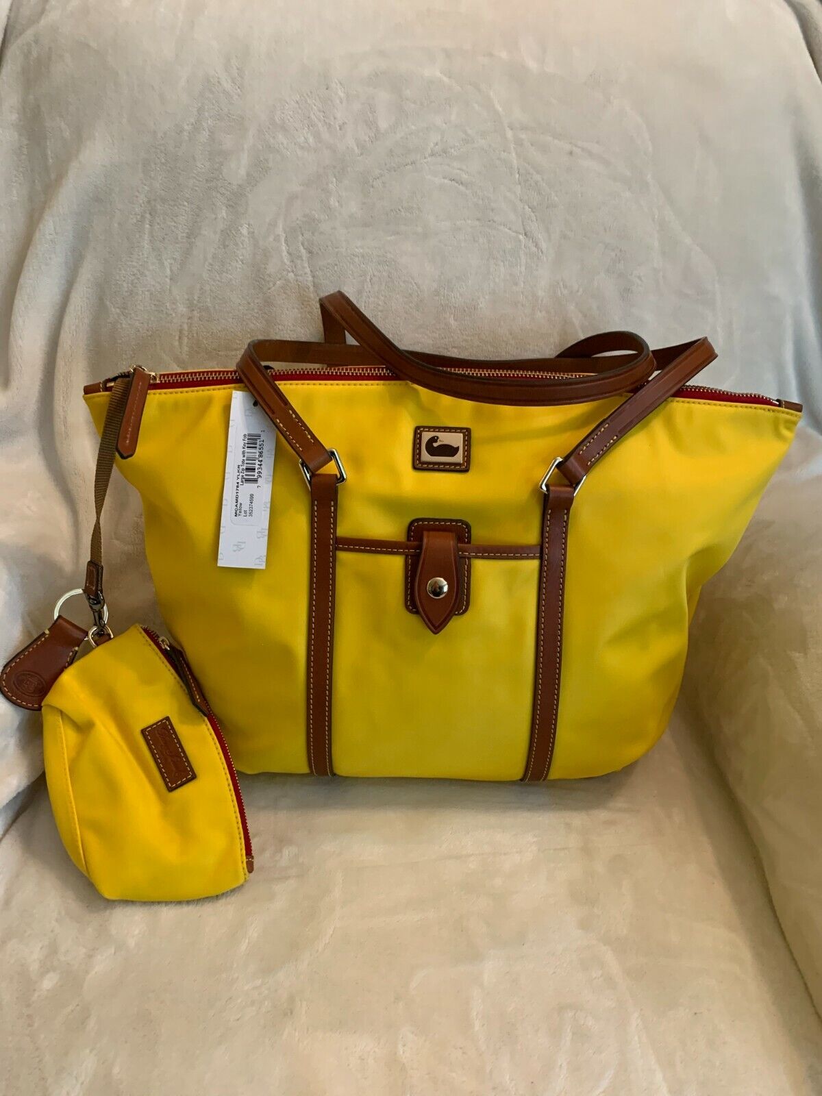 Dooney & Bourke Wayfarer Nylon Tote with Accessories,Yellow, New with Tag