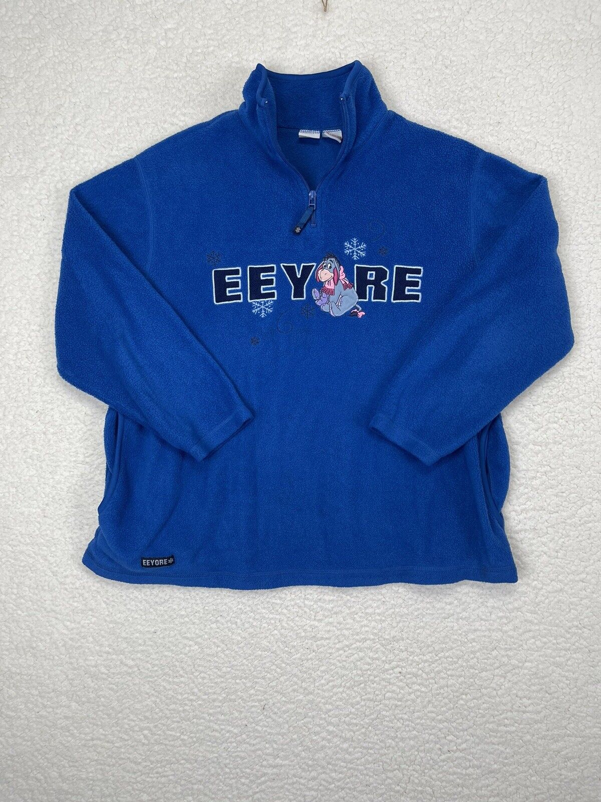 Disney Sweatshirt plus eeyore fleece jacket 1/4 Zip Size X Blue