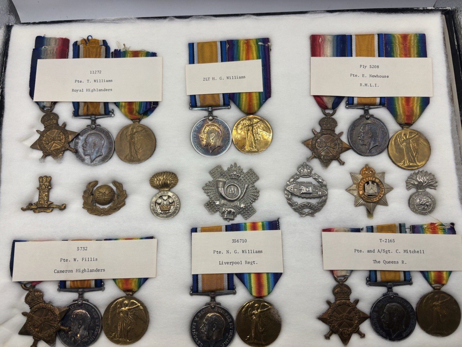 WWI British Medal Collection Lot 6 Named Groups