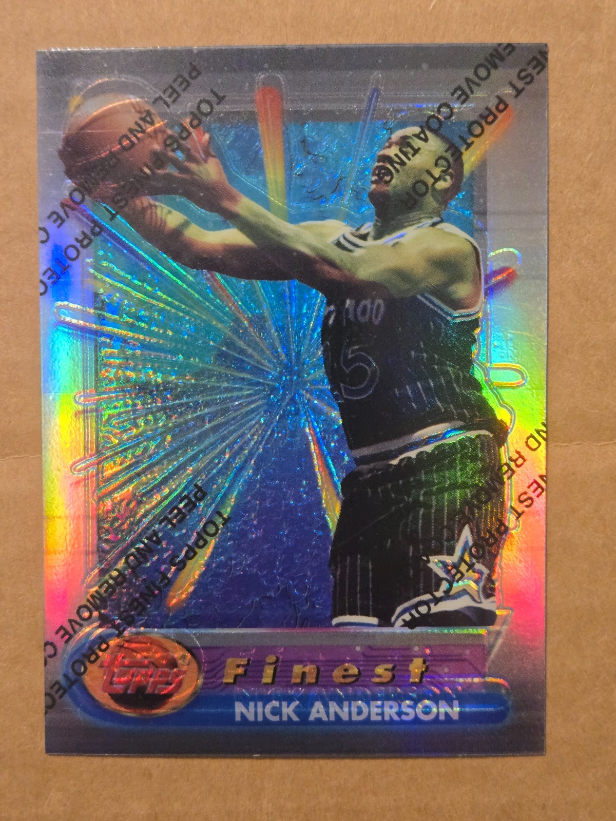 1994-95 Topps Finest - Nick Anderson #111 Refractor With Film, Orlando Magic