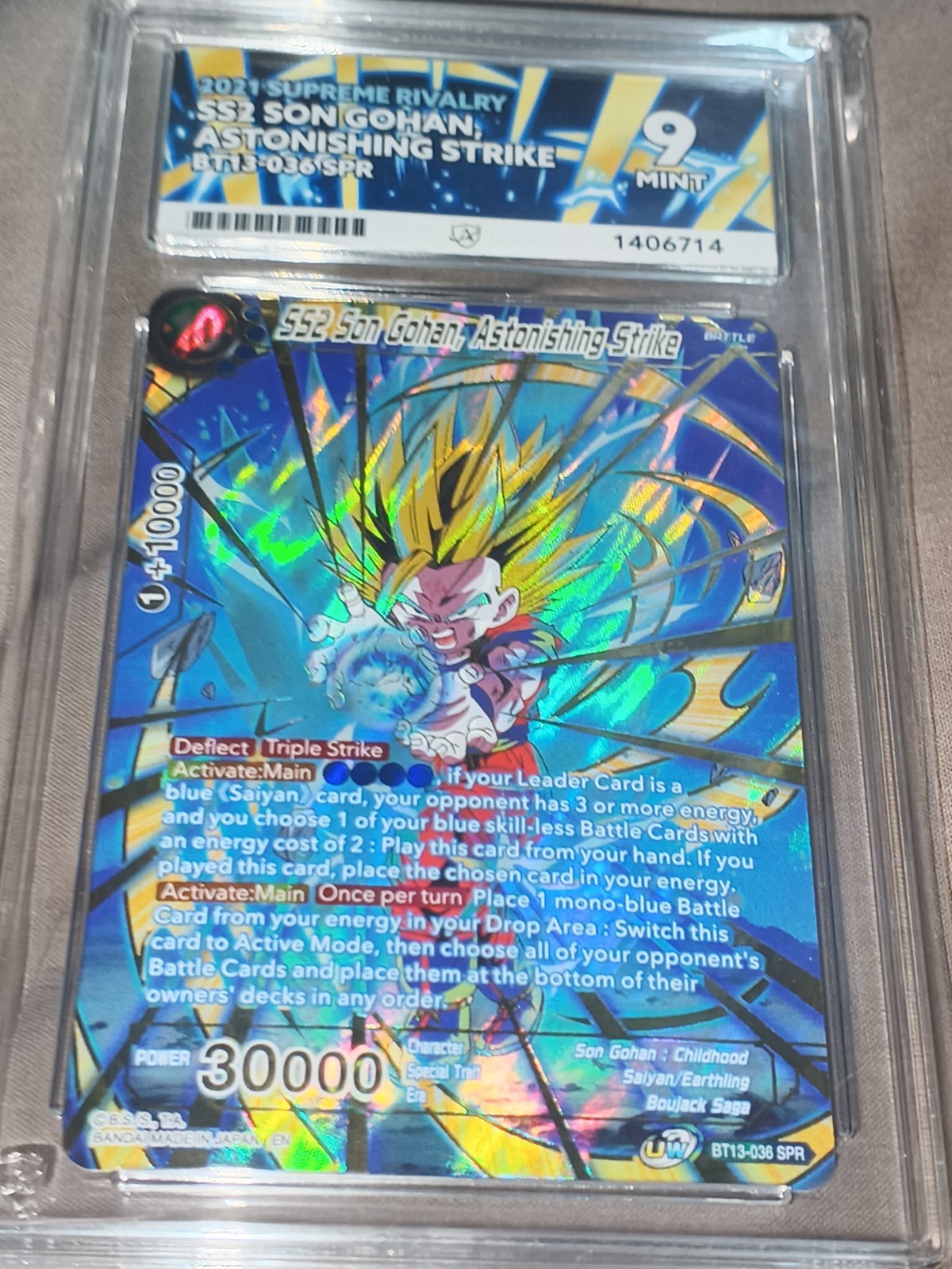 Dragon Ball Super SS2 Son Gohan: Astonishing Strike BT13-036 Ace 9