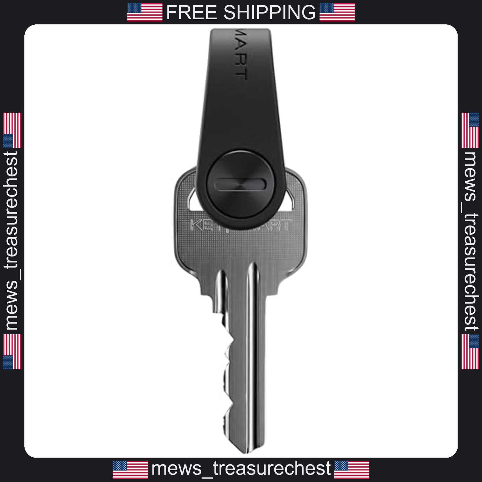 KeySmart Mini Key Holder Compact Keychain with Carabiner and Locking Mechanism