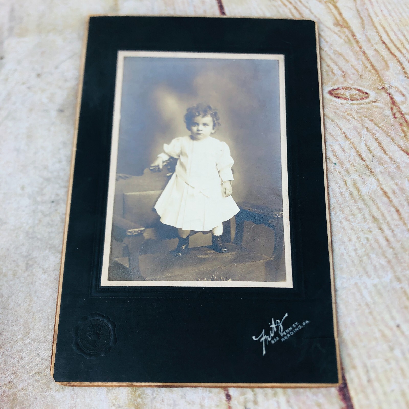 VTG Early 1900s Studio Portrait Photo of Edwardian child PA USA
