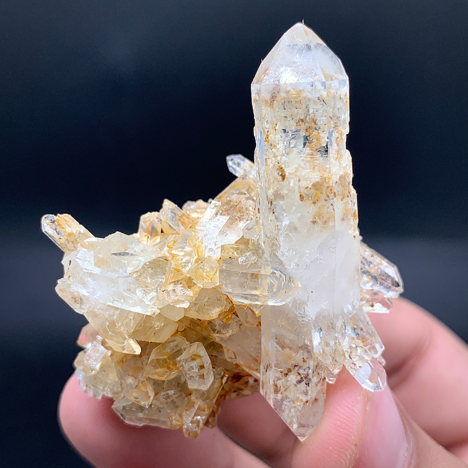 Quartz Siderite Inclusions Crystal Specimen - From Zhob, Balochistan, Pak
