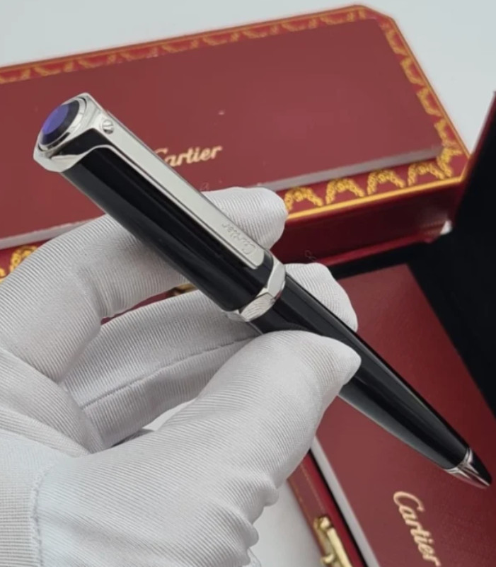 Cartier Santos Palladium Finish Rollerball Pen New in Box Luxury Writing Gift