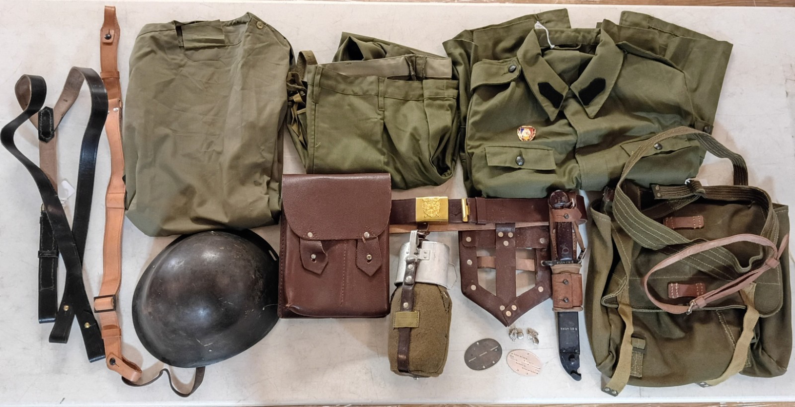 Cold War Romanian Complete Field Gear Uniform Helmet Set Warsaw Pact Vtg 70s VG+