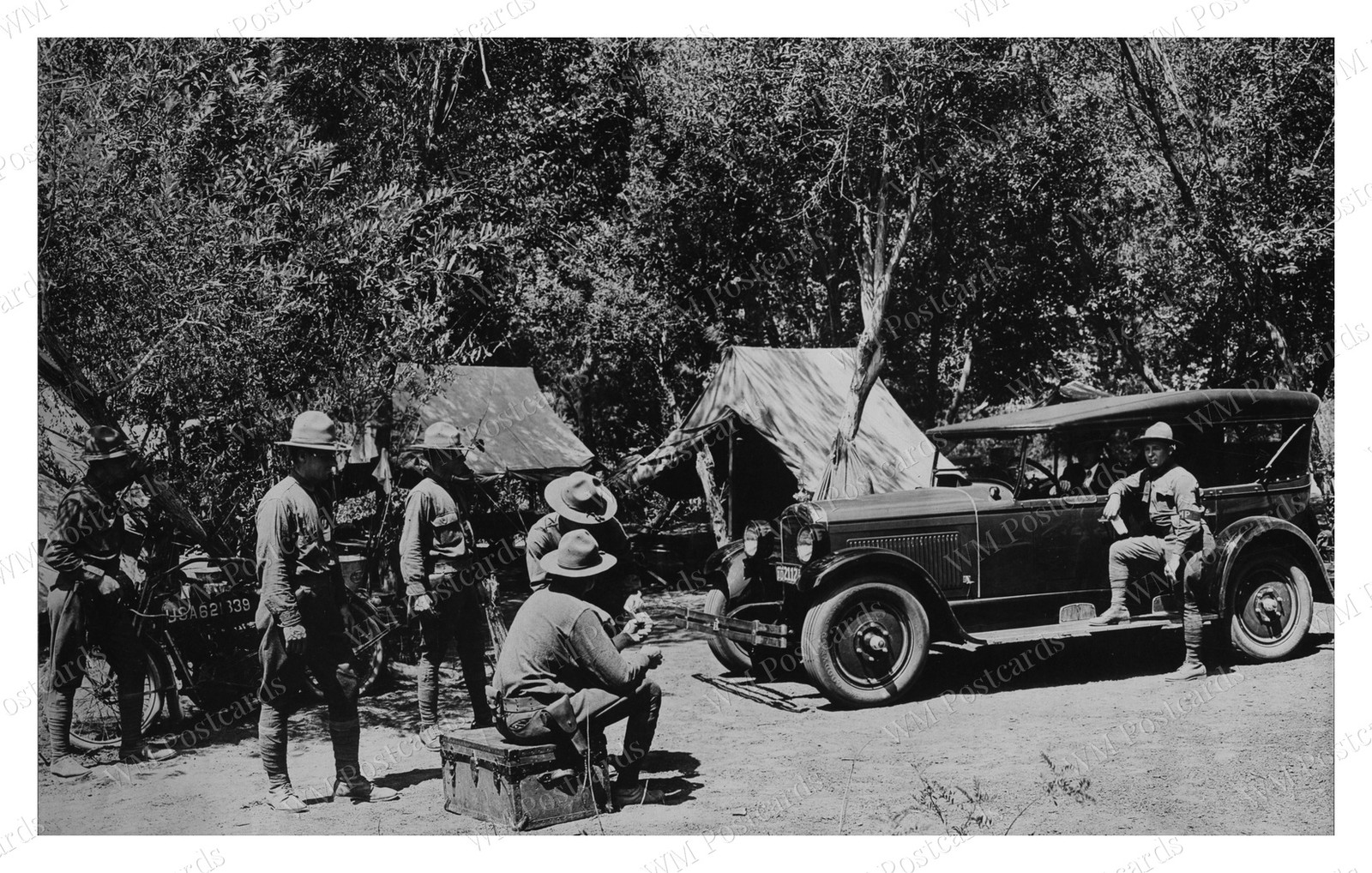 Santa Barbara California 1924 U.S. Army Fire Camp Standard Postcard