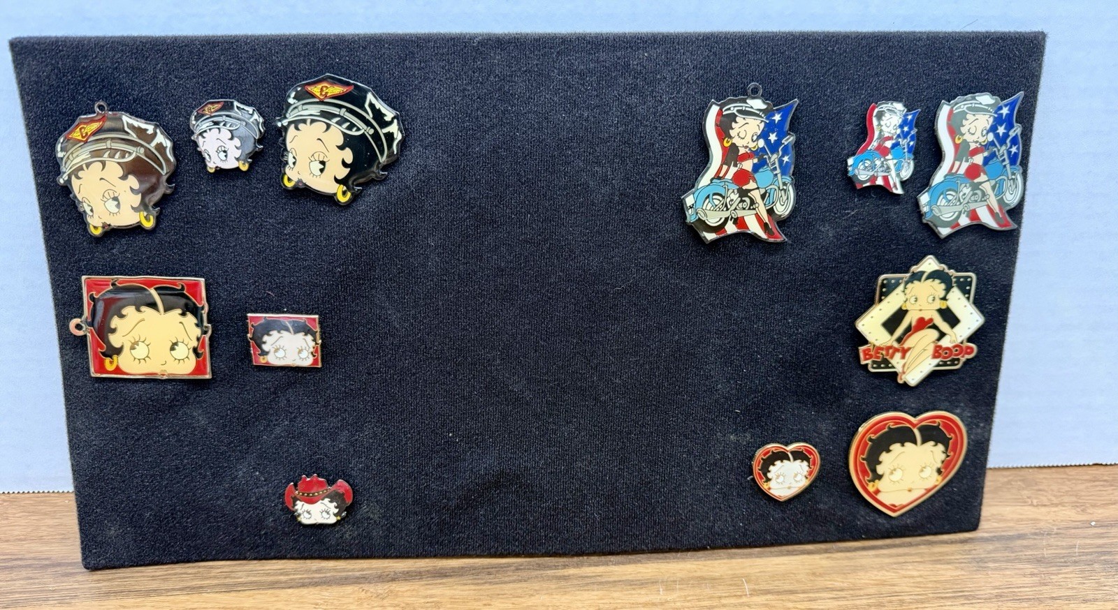 Vintage 90’s Betty Boop PINNACLE DESIGNS Salesman Sample Board With Samples RARE