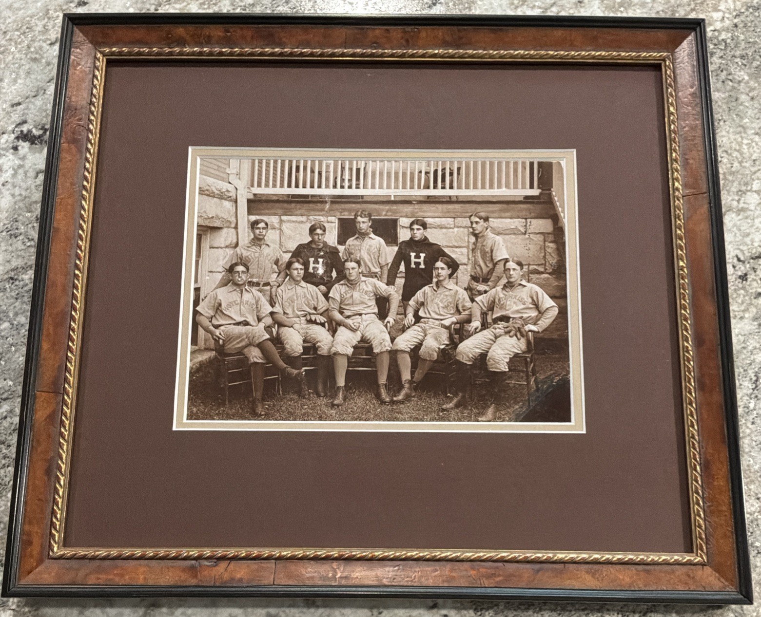 Hotchkiss School CT. 1895 Baseball Team Original Framed Photograph (READ)