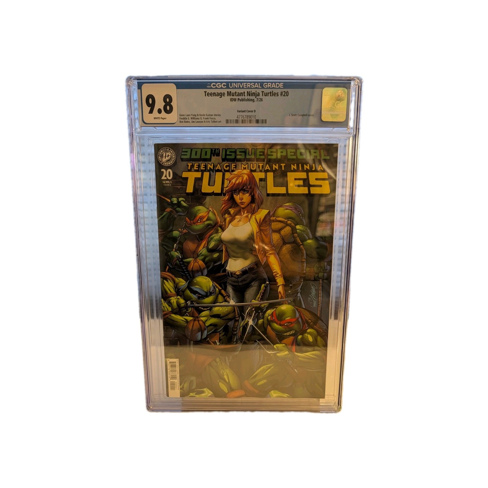 Teenage Mutant  Ninja Turtles #20 J. Scott Campbell 300 Special CGC 9.8 Variant