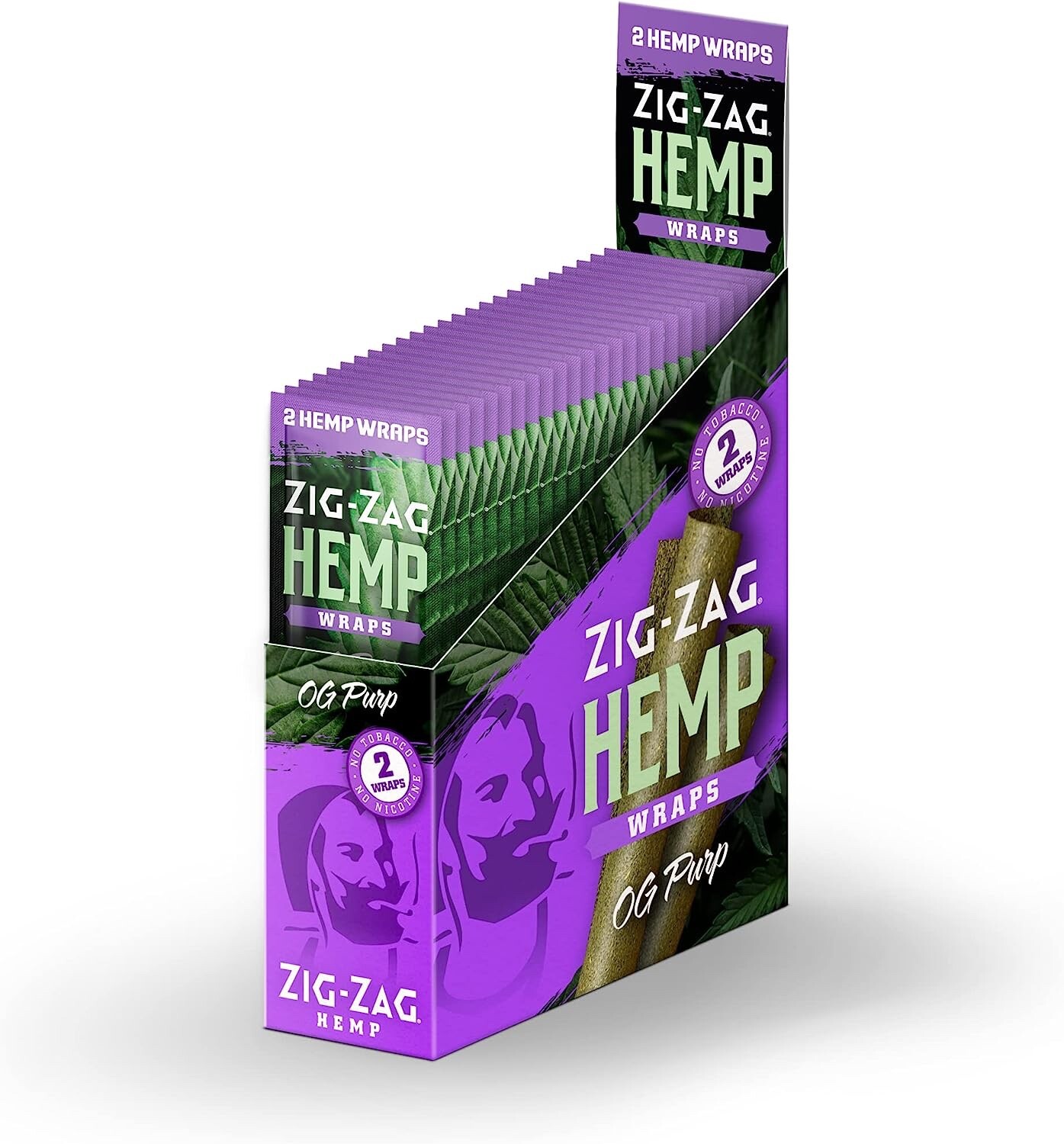 ZIG-ZAG Natural Hemp Non GMO – 2 Per Pack – 25 Pack (OG Purp)