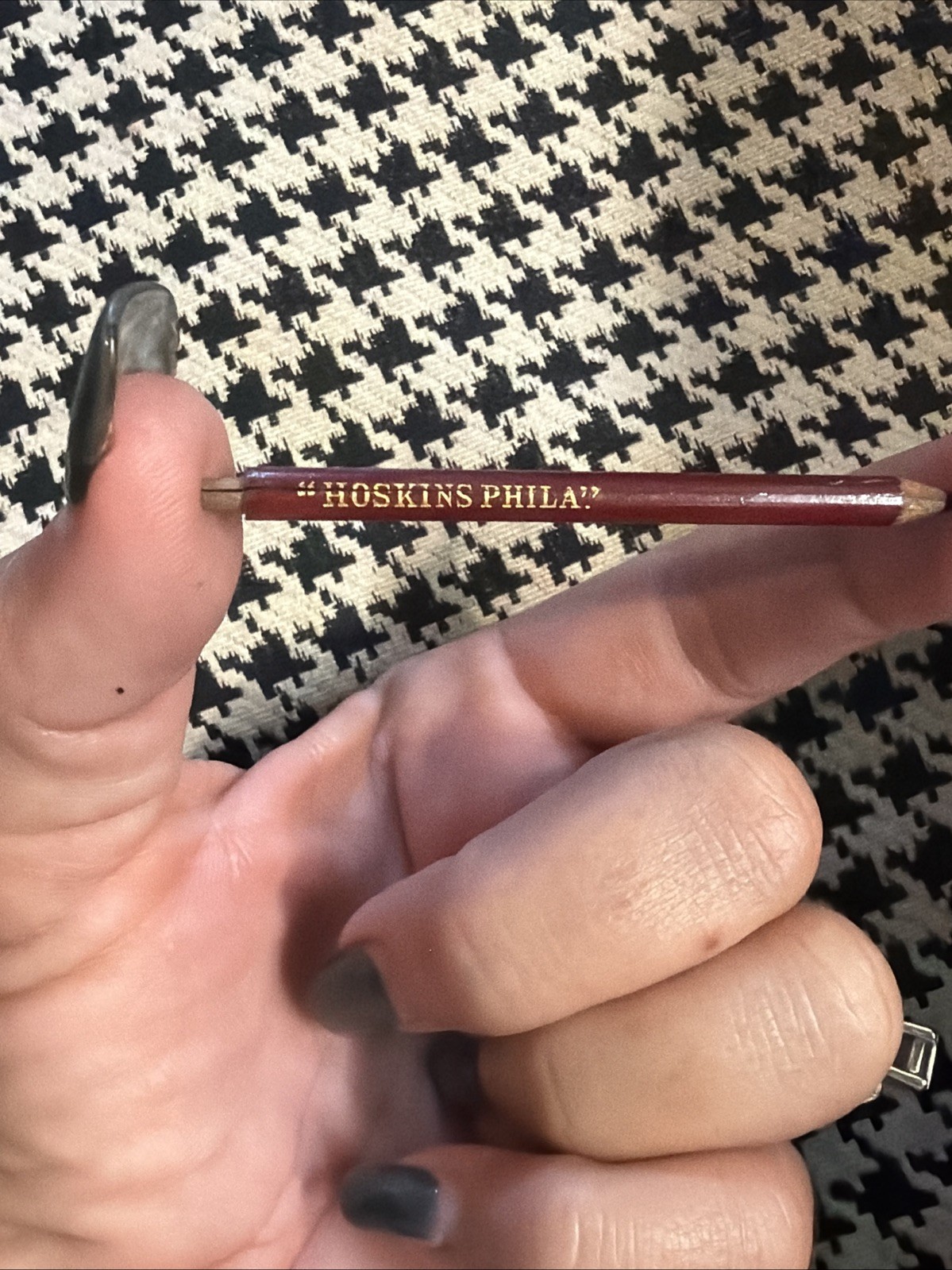 Antique c1910s HOSKINS PHILA Miniature Advertising Pencil 2.5” Philadelphia