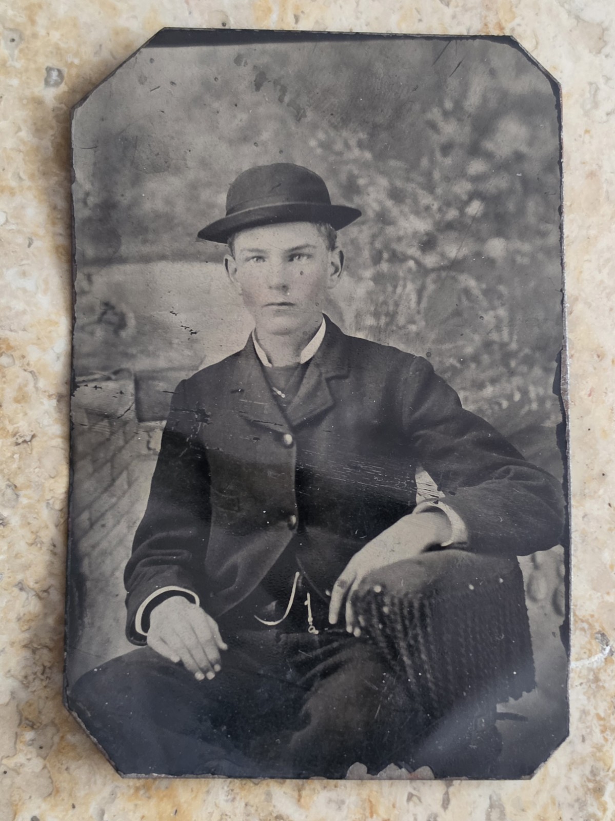 Antique 1800s Handsome Young Man Tintype Photograph ~ 3\