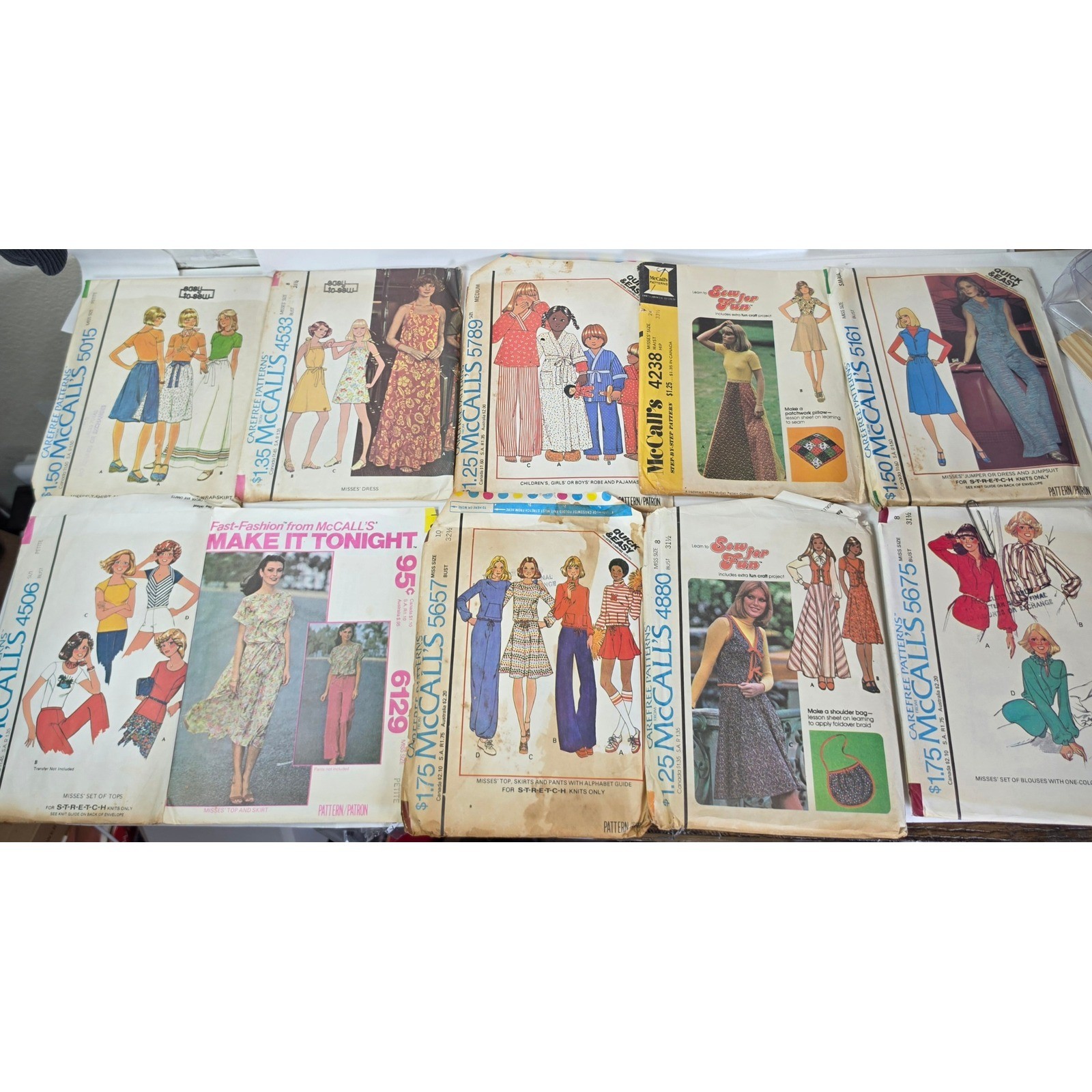 Lot 40 Vintage Sewing Patterns 1970s 1980s McCall's Butterick Simplicity Vogue