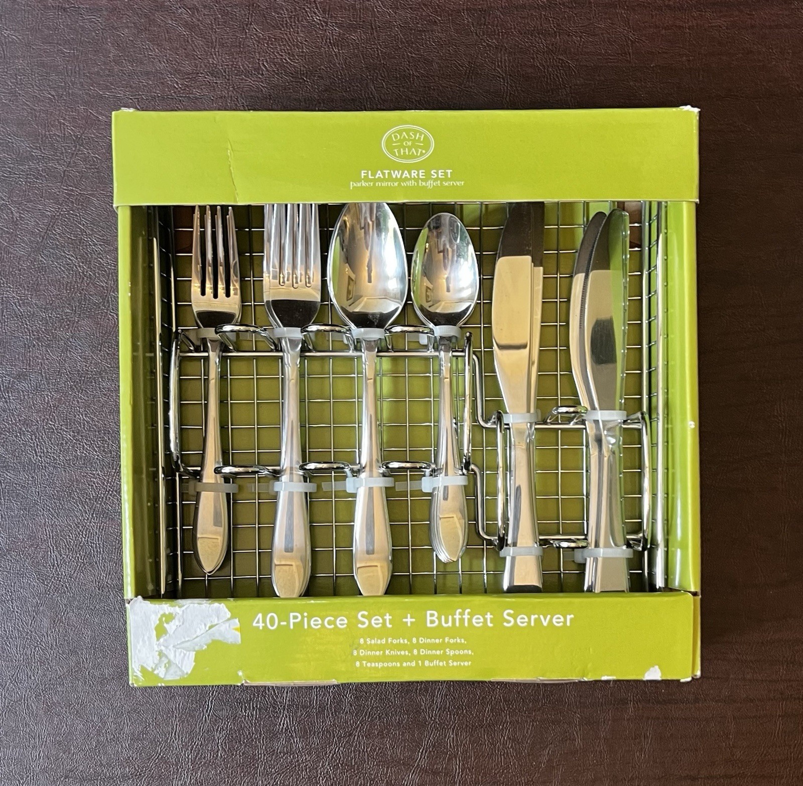 Dash Of That Flatware And Serving Set W/Buffet Server 40 Pieces 18/0