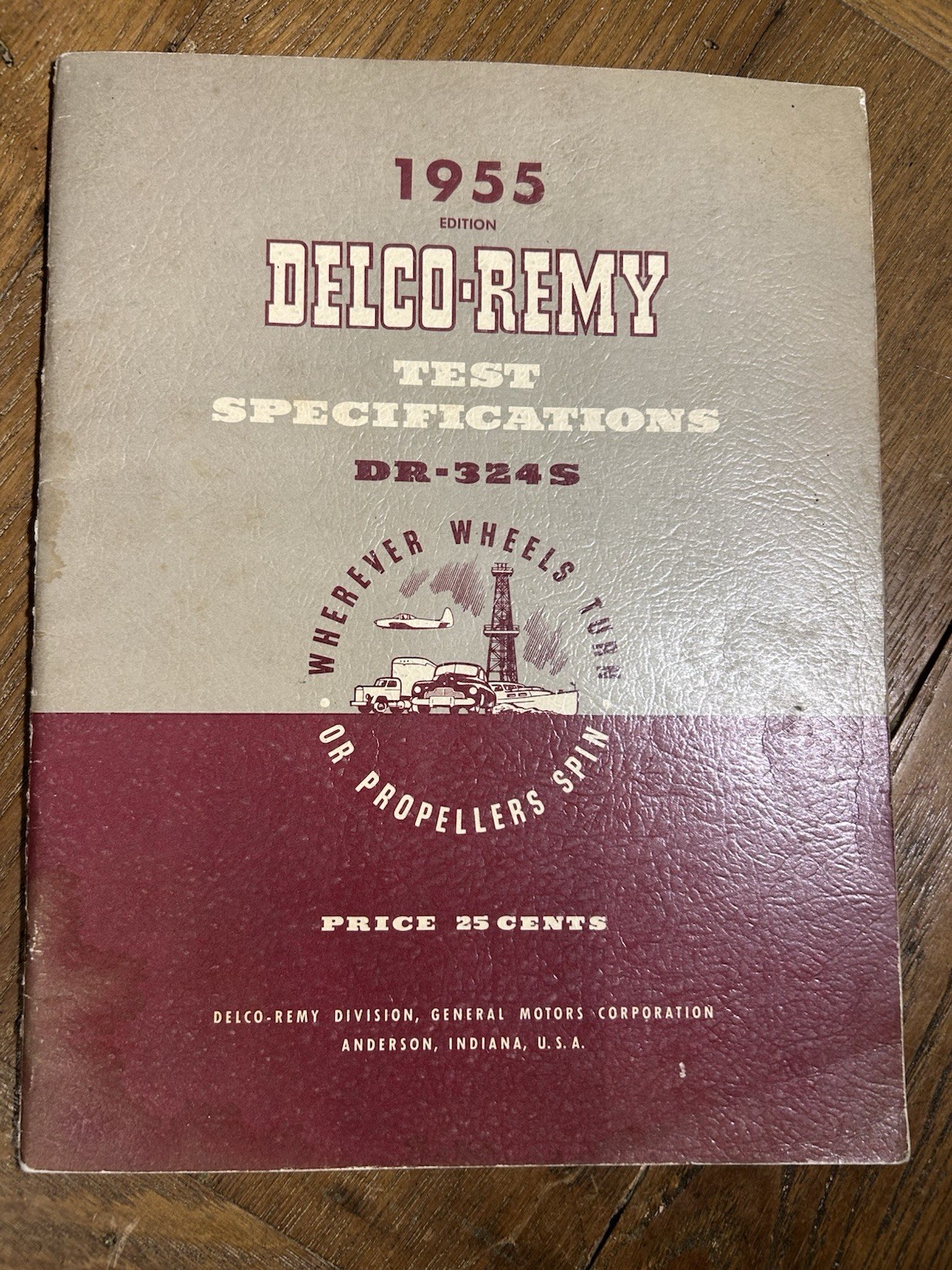 1955 DELCO-REMY Test Specifications DR-324S General Motors Listing Book