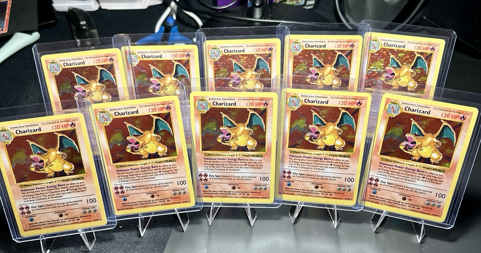 1999 Pokemon Base Set Shadowless Charizard 4/102 Holo Rare Vintage WOTC