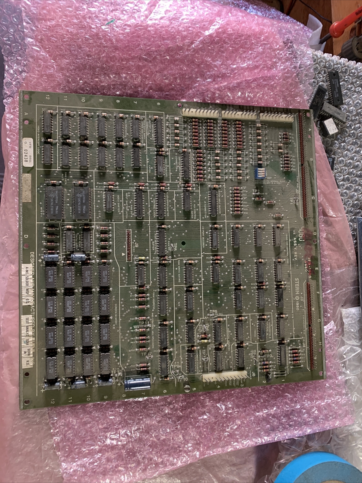 Untested Old Vintage Berzerk Stern Mpu Only ARCADE Video GAME PCB board C58a