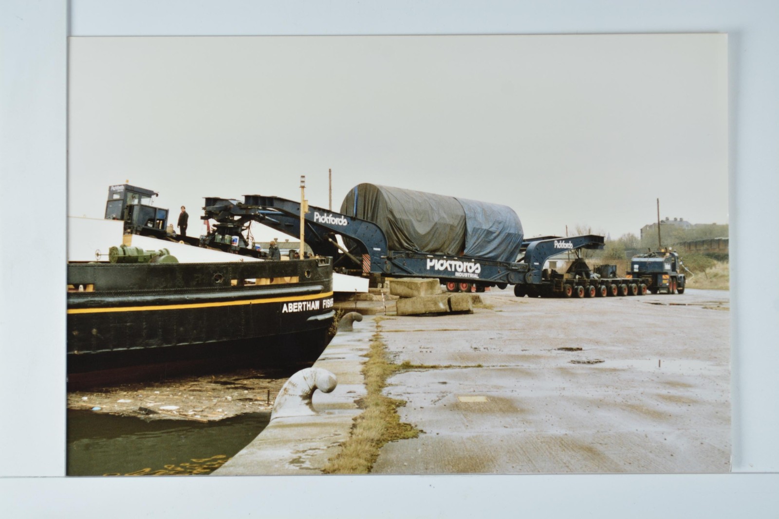 Pickfords Industrial Heavy Haulage Lorry Aberthaw Fisher Ship Dock 1989 Photo