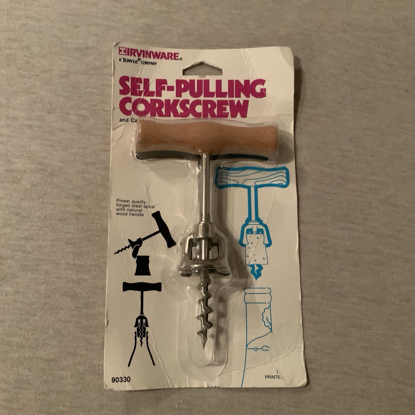 Vintage Irvinware Self Pulling Cork Screw Made In Italy New Old Stock Vintage Irvinware Self Pulling Cork Screw Made In Italy New Old Stock