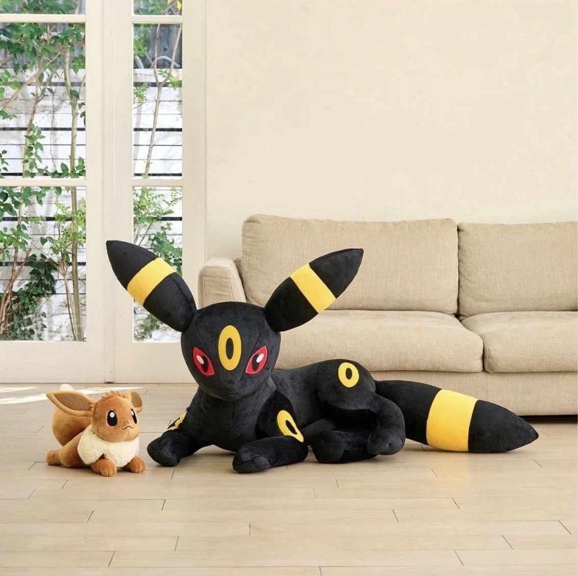 Pokemon Center Online Life Size Umbreon Jumbo Plush Doll Lying Down 79cm New