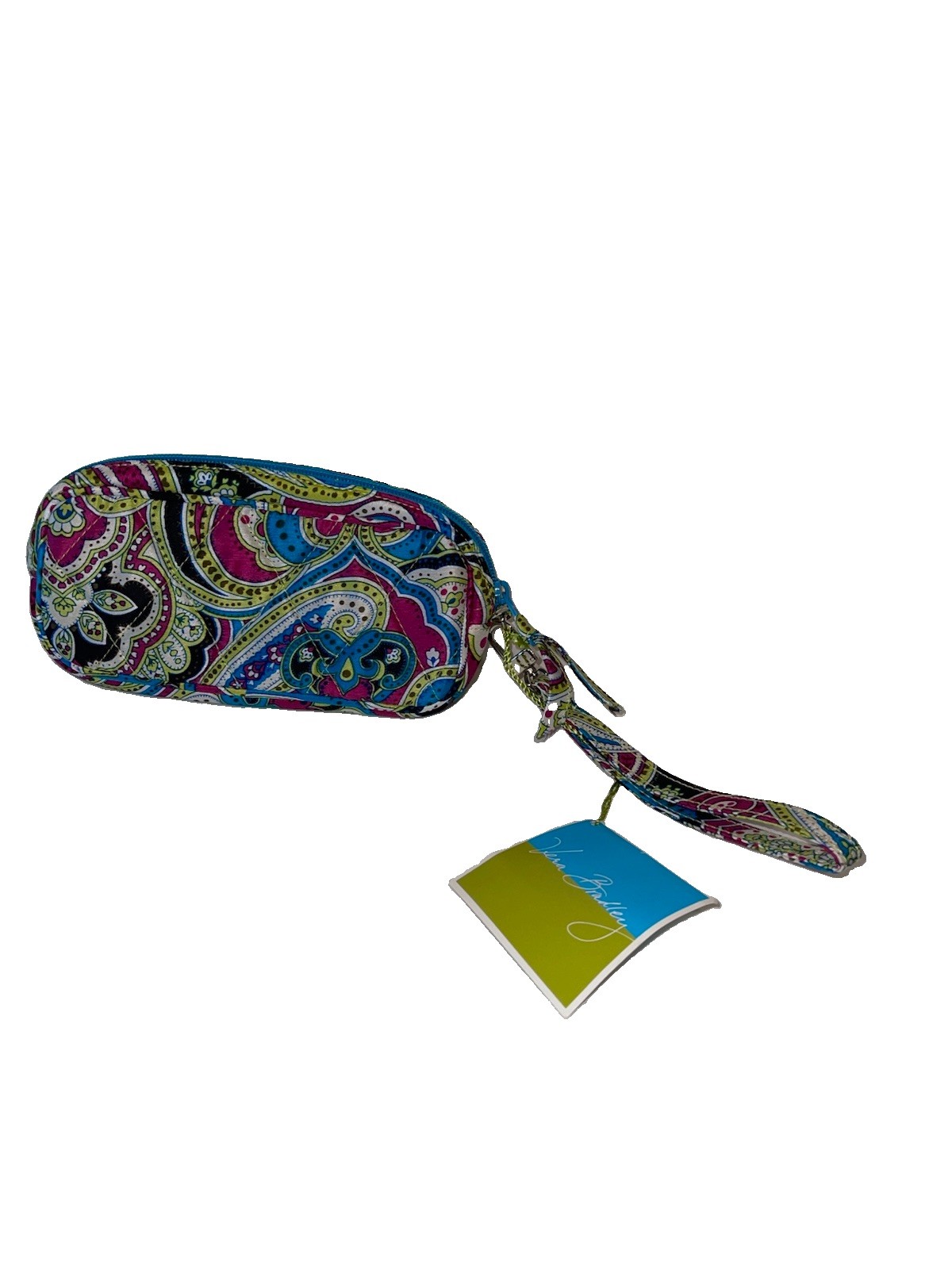 Cute Vera Bradley Daphne Turquoise Silk Paisley Bag Wallet 