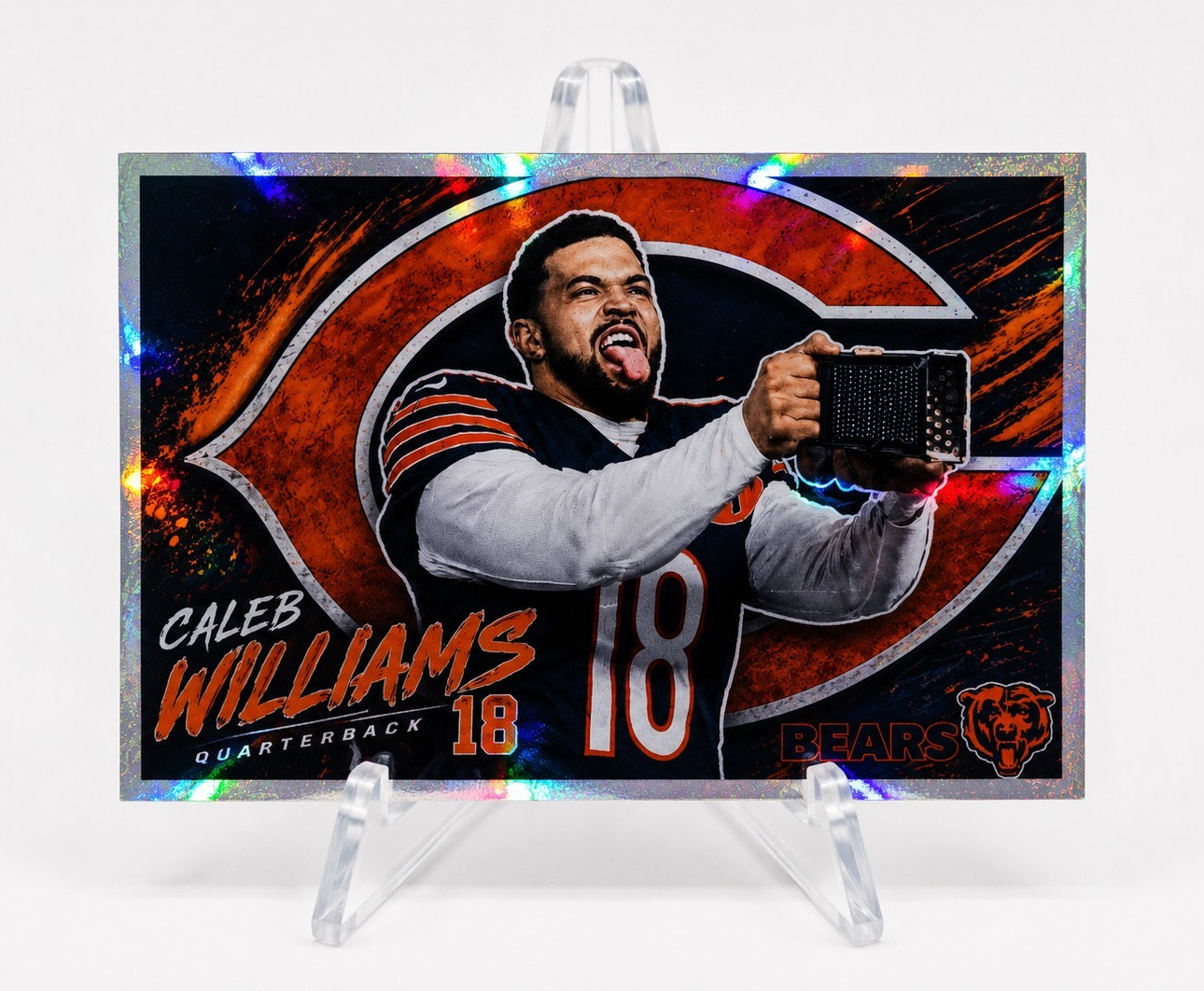 Caleb Williams Chicago Bears Custom Card Holographic CTSZZ Customs