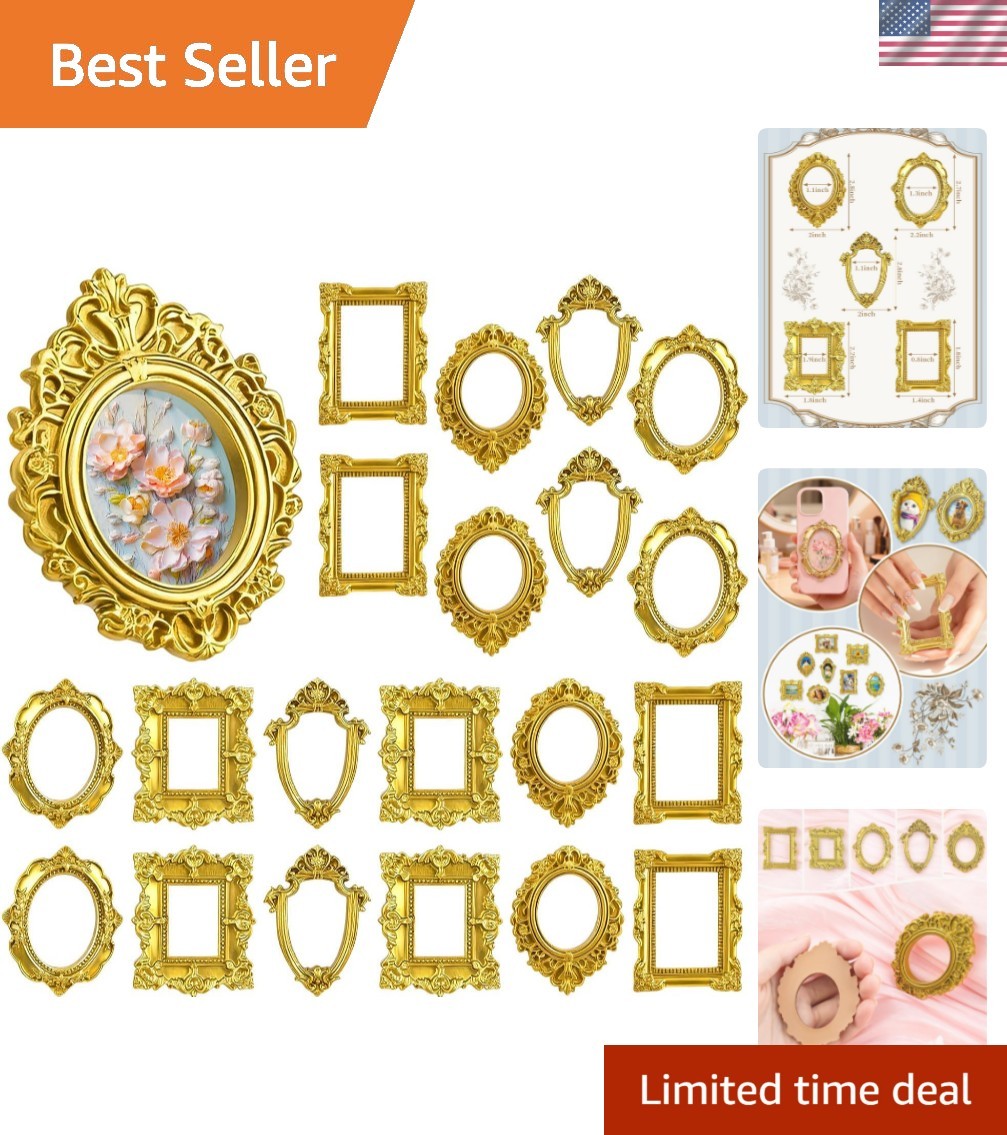 20PCS Mini Antiqu Vintage Resin Picture Frame