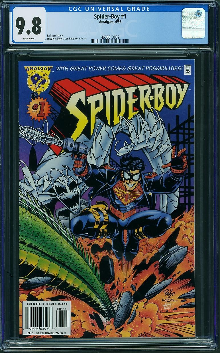 Spider-Boy 1 CGC 9.8 NM-MT WP Amalgam DC Marvel Wieringo Kesel 1996