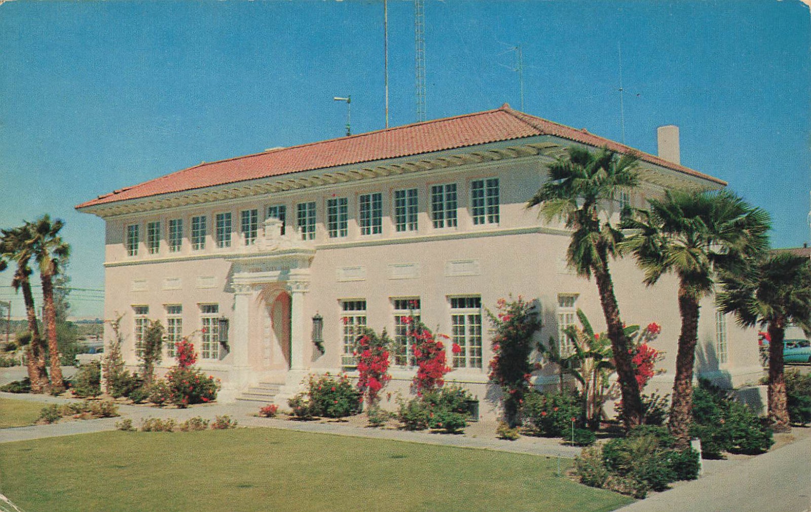 CITY HALL BUILDING POSTCARD YUMA AZ ARIZONA 1950s