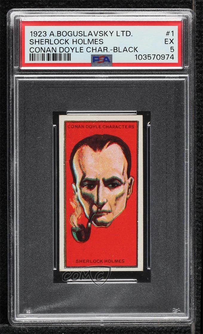 1923 Turf Cigarettes Conan Doyle Characters Black Back Sherlock Holmes #1 04le
