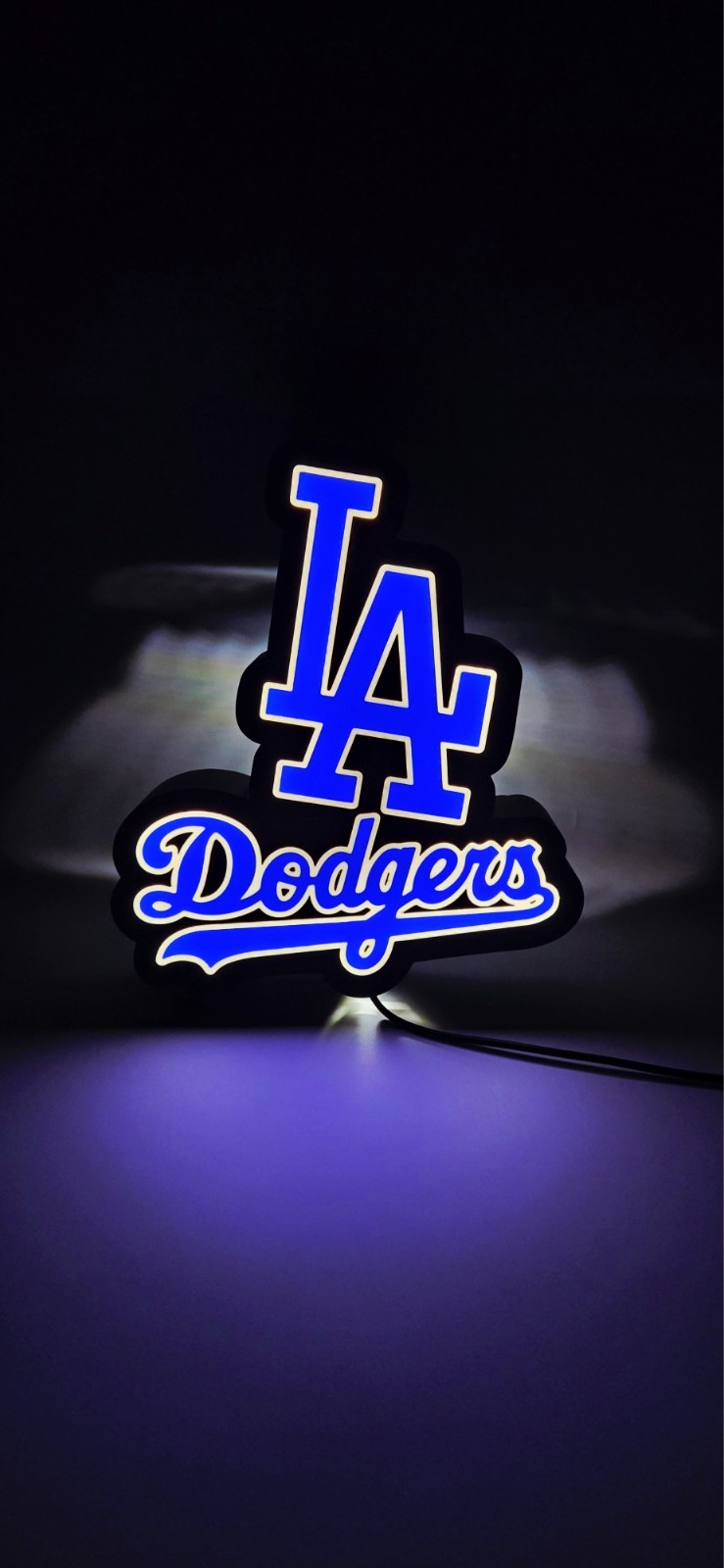 LA Dodgers Los Angeles LED Light Box Sign Lamp USB Powered 3D Print