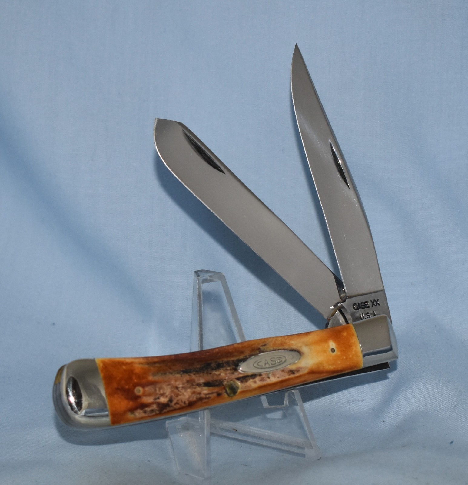 RARE VINTAGE CASE XX STAG LARGE TRAPPER KNIFE 5254 1970 10 DOT 