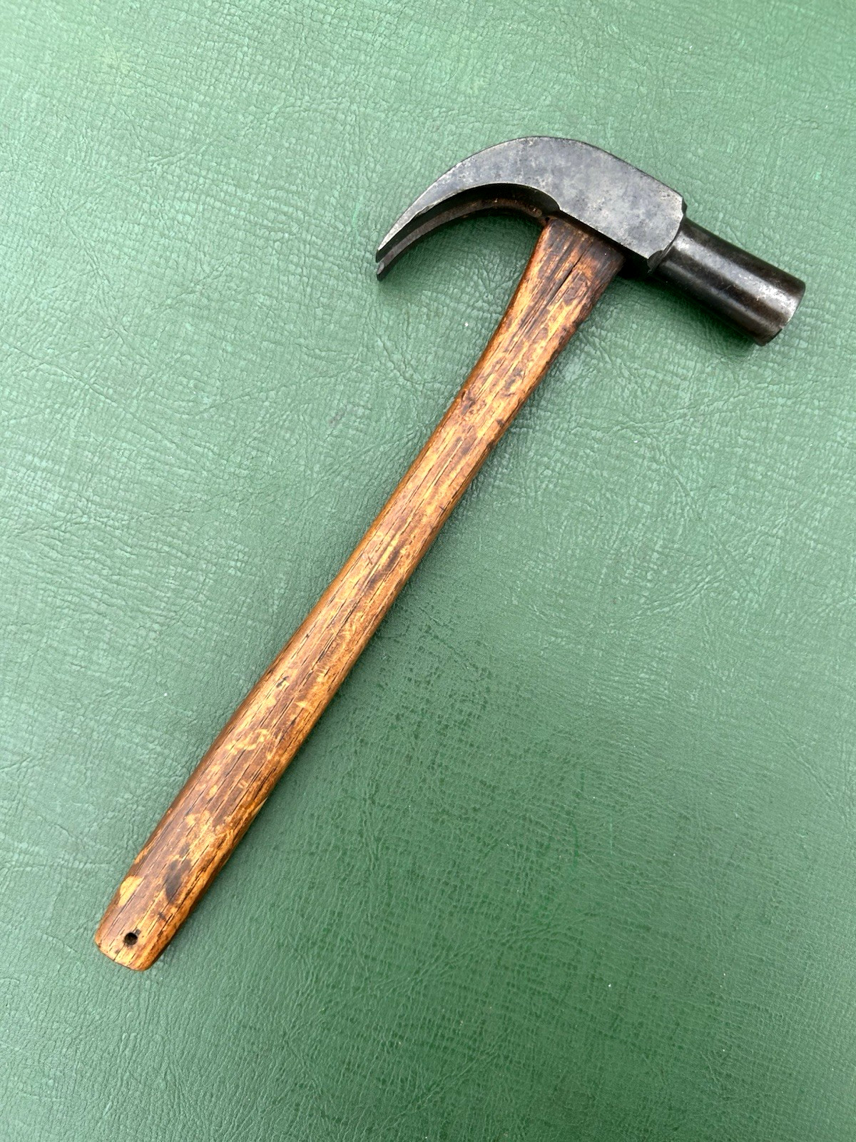 Rare Antique J M WARREN CAST STEEL Small Tack Claw Hammer 10\