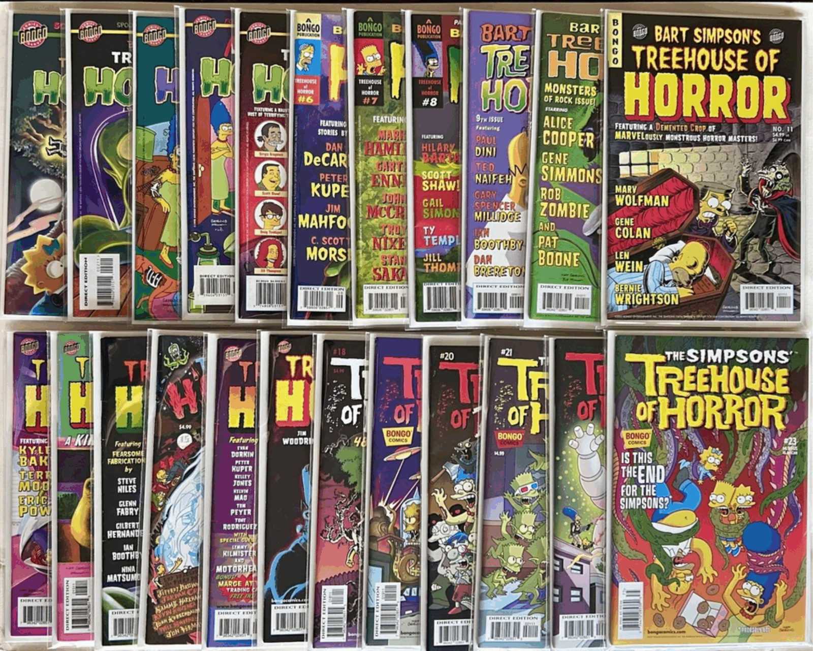 Bart Simpson’s Treehouse of Horror #1-23 Complete Series Bongo Comics VF TO NIM Bart Simpson’s Treehouse of Horror #1-23 Complete Series Bongo Comics VF TO NIM