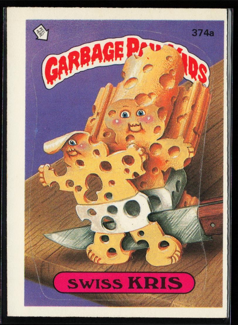 1987 Topps Garbage Pail Kids Series 9 Swiss Kris #374a