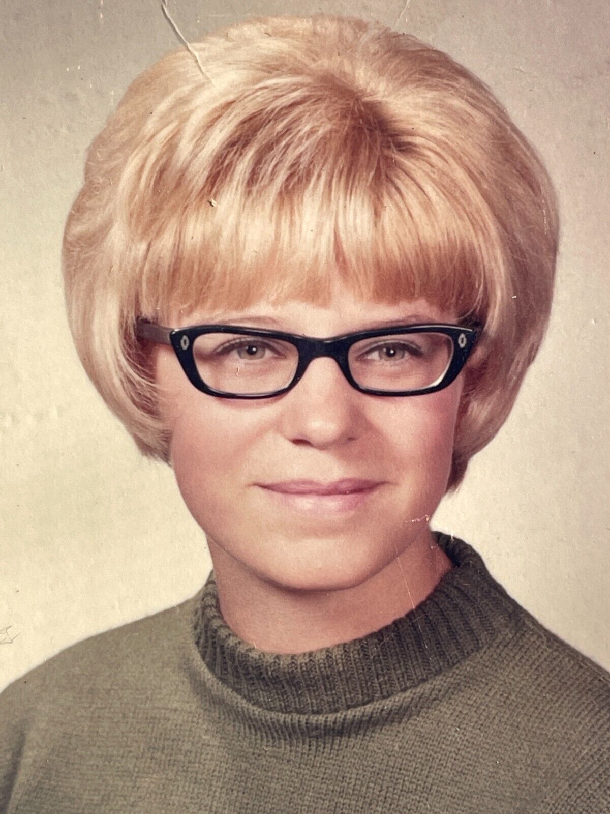 FH Photograph Young Woman School Class Photo Portrait 1966