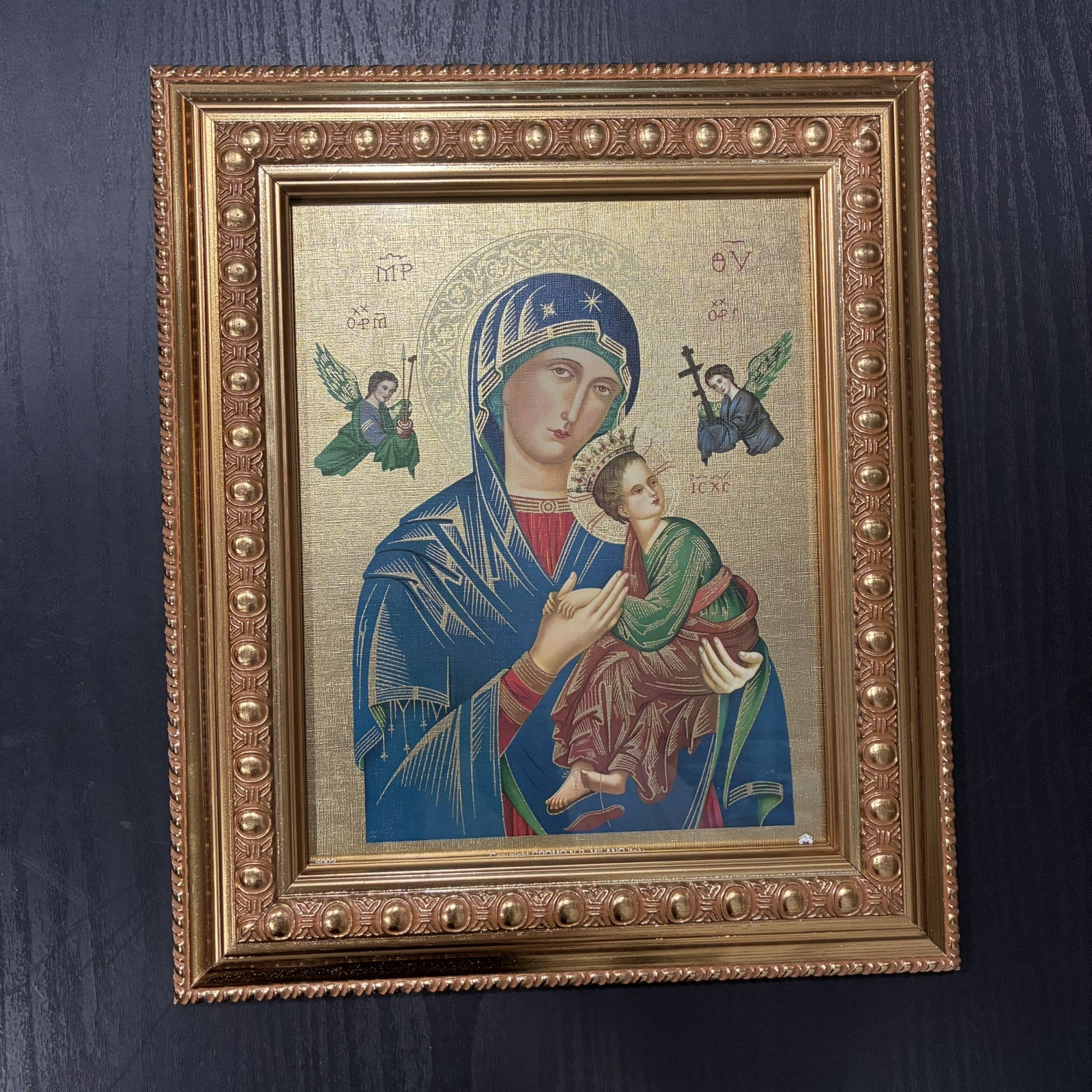 Our Lady of Perpetual Help Framed Religious Icon Print CROMO Italy 6003