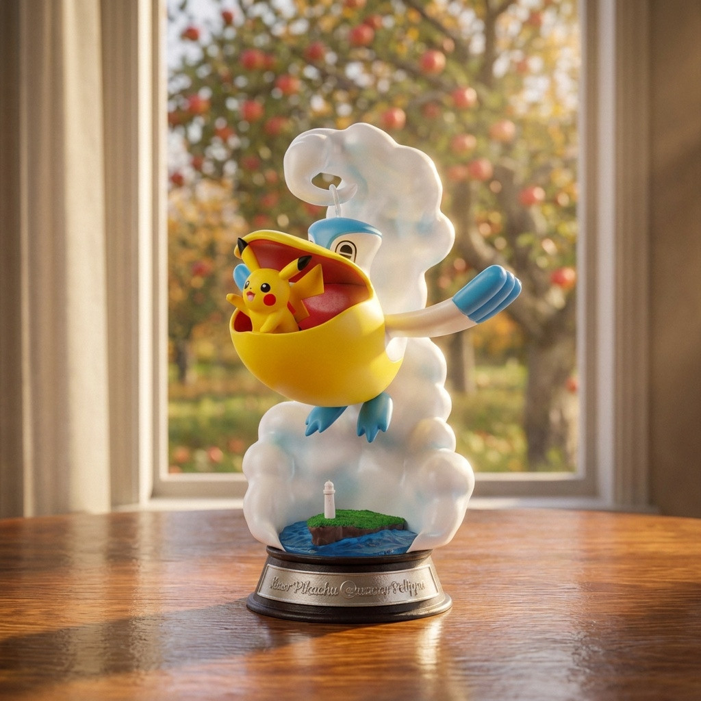 Re-ment Pokemon Swing Vignette Collection 3 Pikachu & Pelipper Figure (USA SHIP)