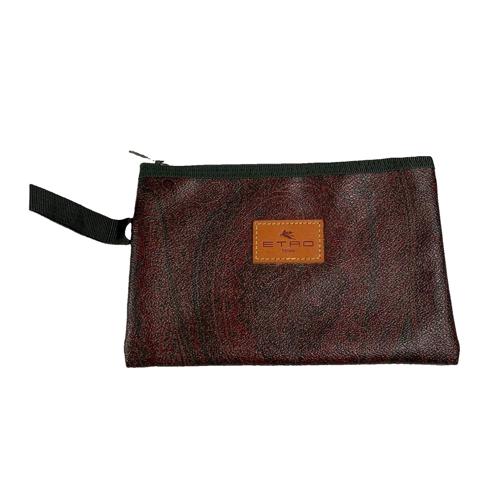 Etro Milano Paisley Zip Clutch Bag Japan Airlines Amenity Pouch Empty JAL 7x5