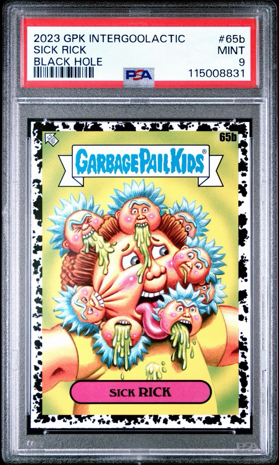 2023 Garbage Pail Kids Intergoolactic Sick Rick Black Hole PSA 9