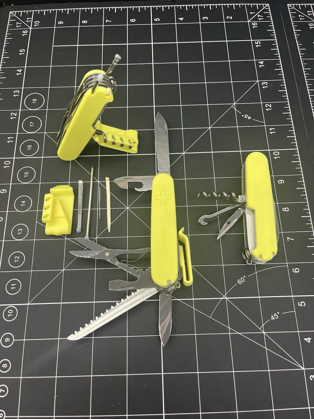 One (1) Plus Scales Clip Victorinox Huntsman Yellow Glow in the Dark Swiss Army