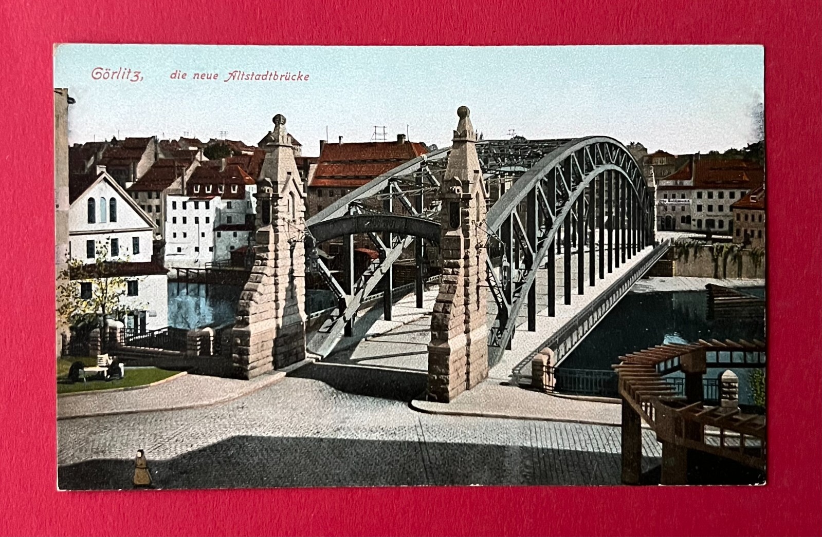 Postcard Görlitz around 1910 New Old Town Bridge (134325